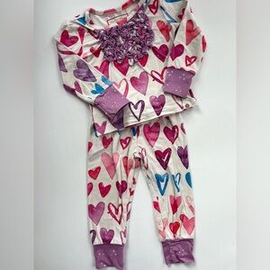 🩵4/$20 Heart Pattern Kids Pajamas